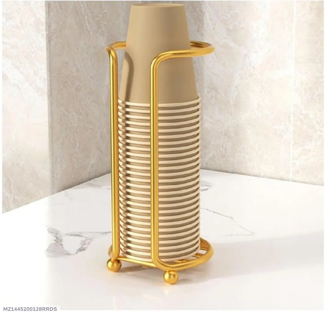 Golden Paper Cup Dispenser for Home & Office