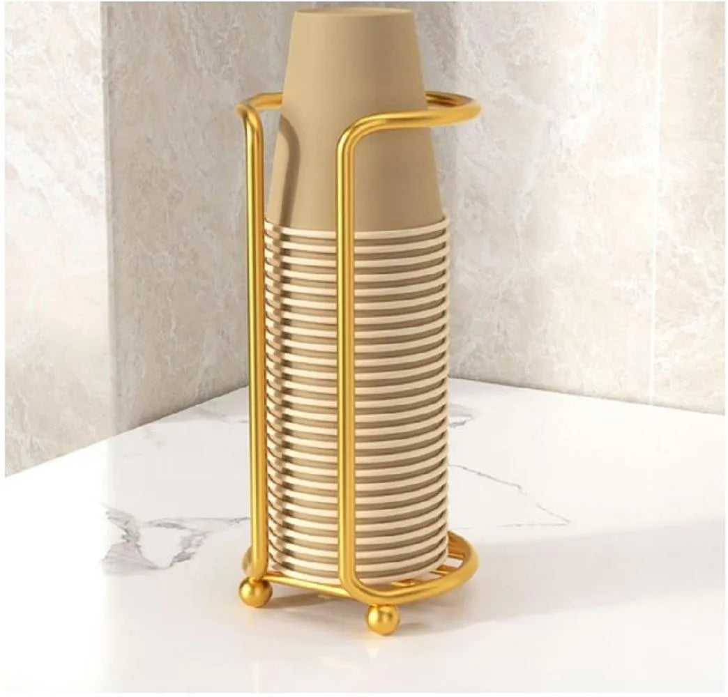 Golden Paper Cup Dispenser for Home & Office