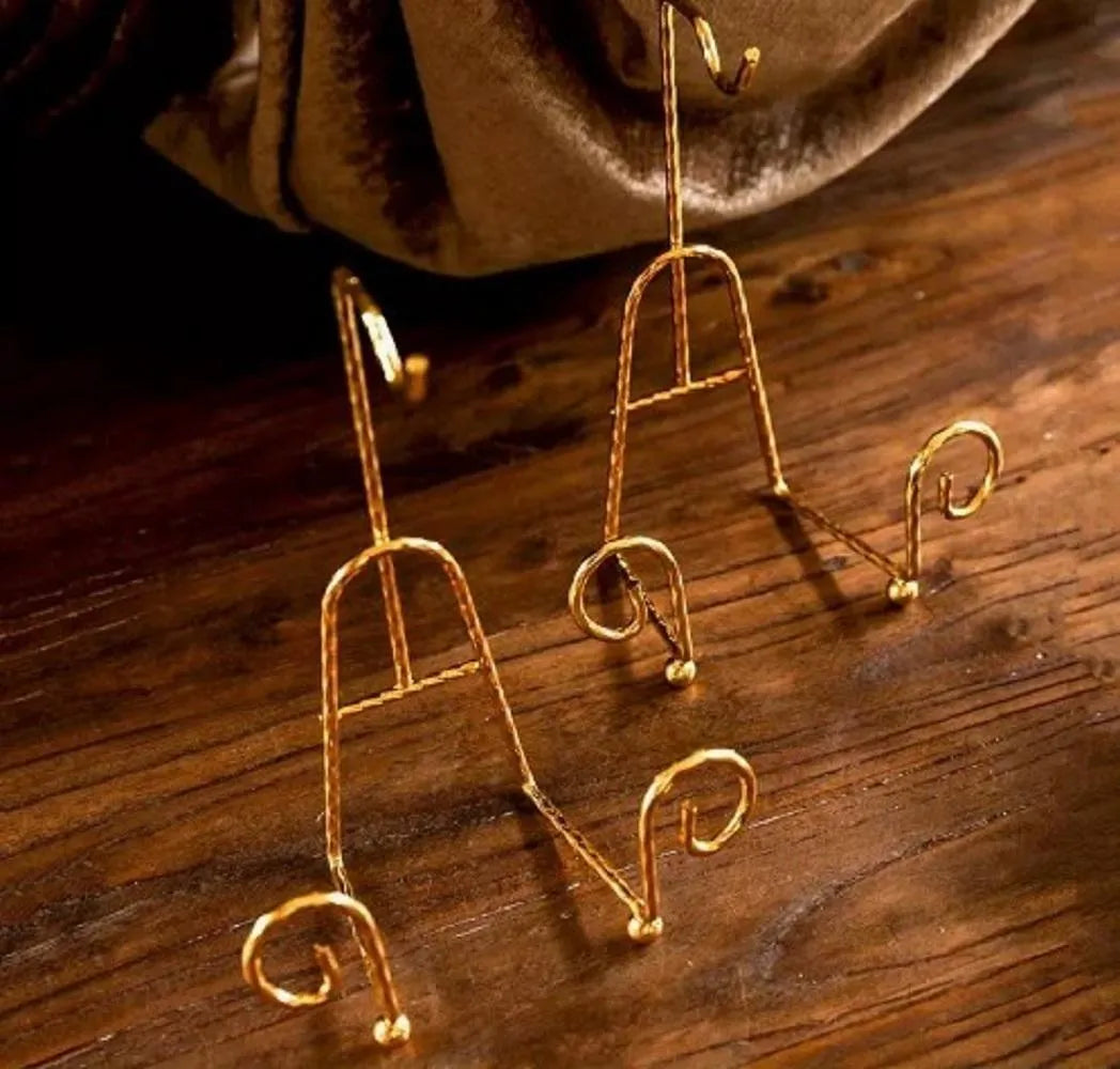Vintage Tea Cup Display Stand with Gold Finish