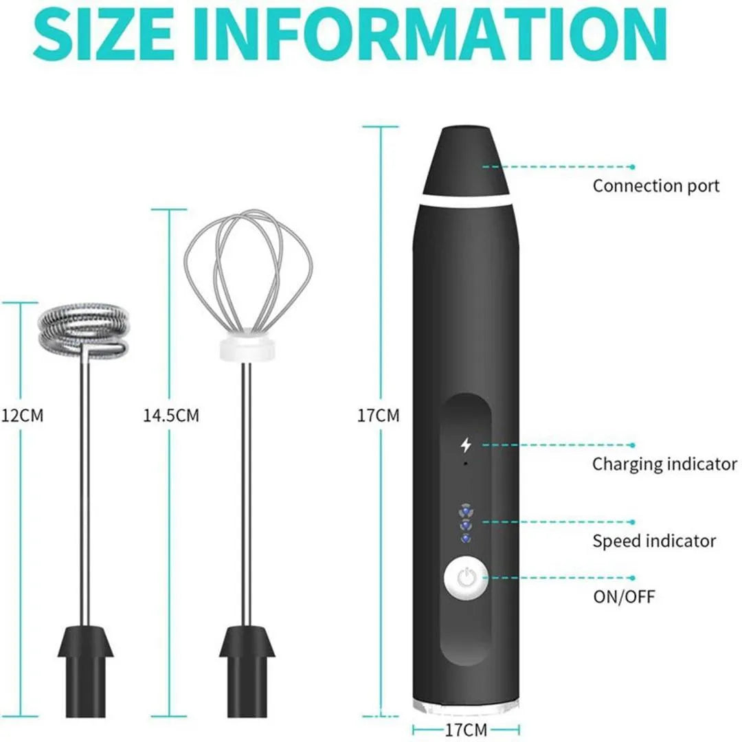 Rechargeable 2-in-1 Coffee Beater & Milk Frother
