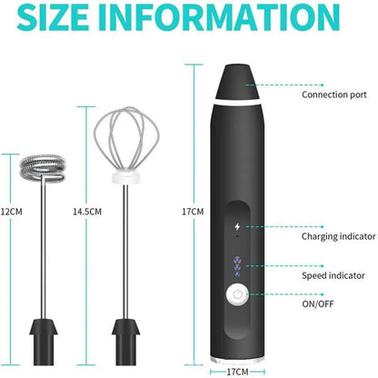 Rechargeable 2-in-1 Coffee Beater & Milk Frother