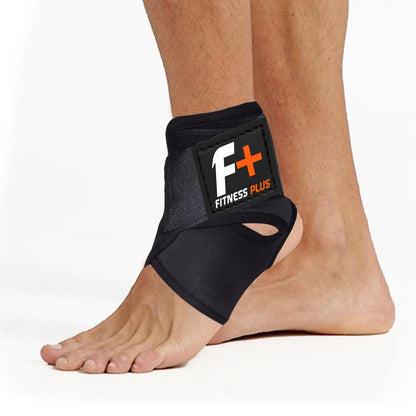 Black Rubber Ankle Support Brace 2 Pcs