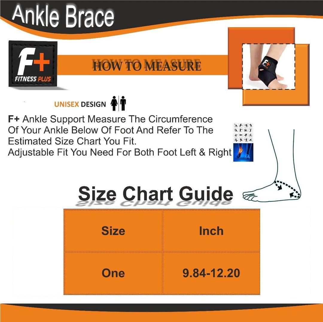 Black Rubber Ankle Support Brace 2 Pcs