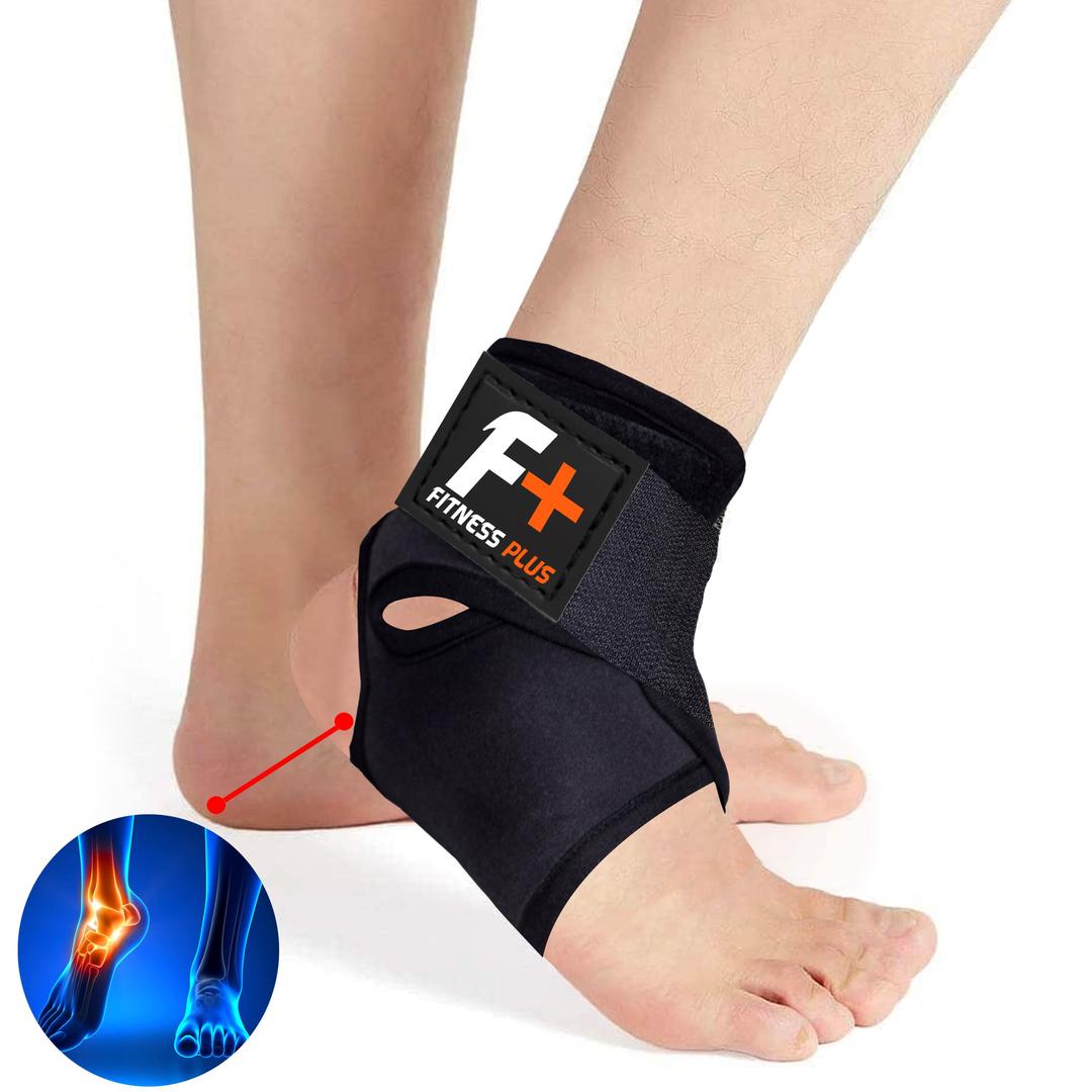 Black Rubber Ankle Support Brace 2 Pcs