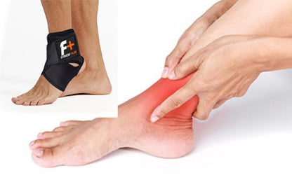 Black Rubber Ankle Support Brace 2 Pcs