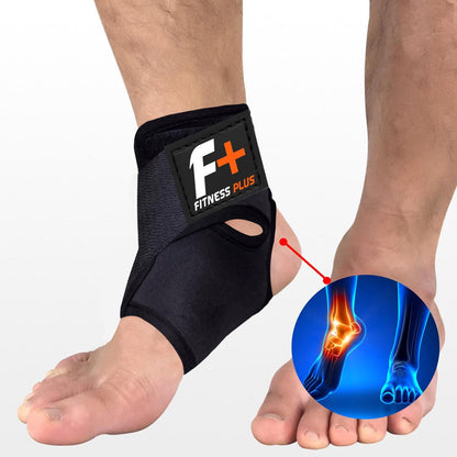 Black Rubber Ankle Support Brace 2 Pcs