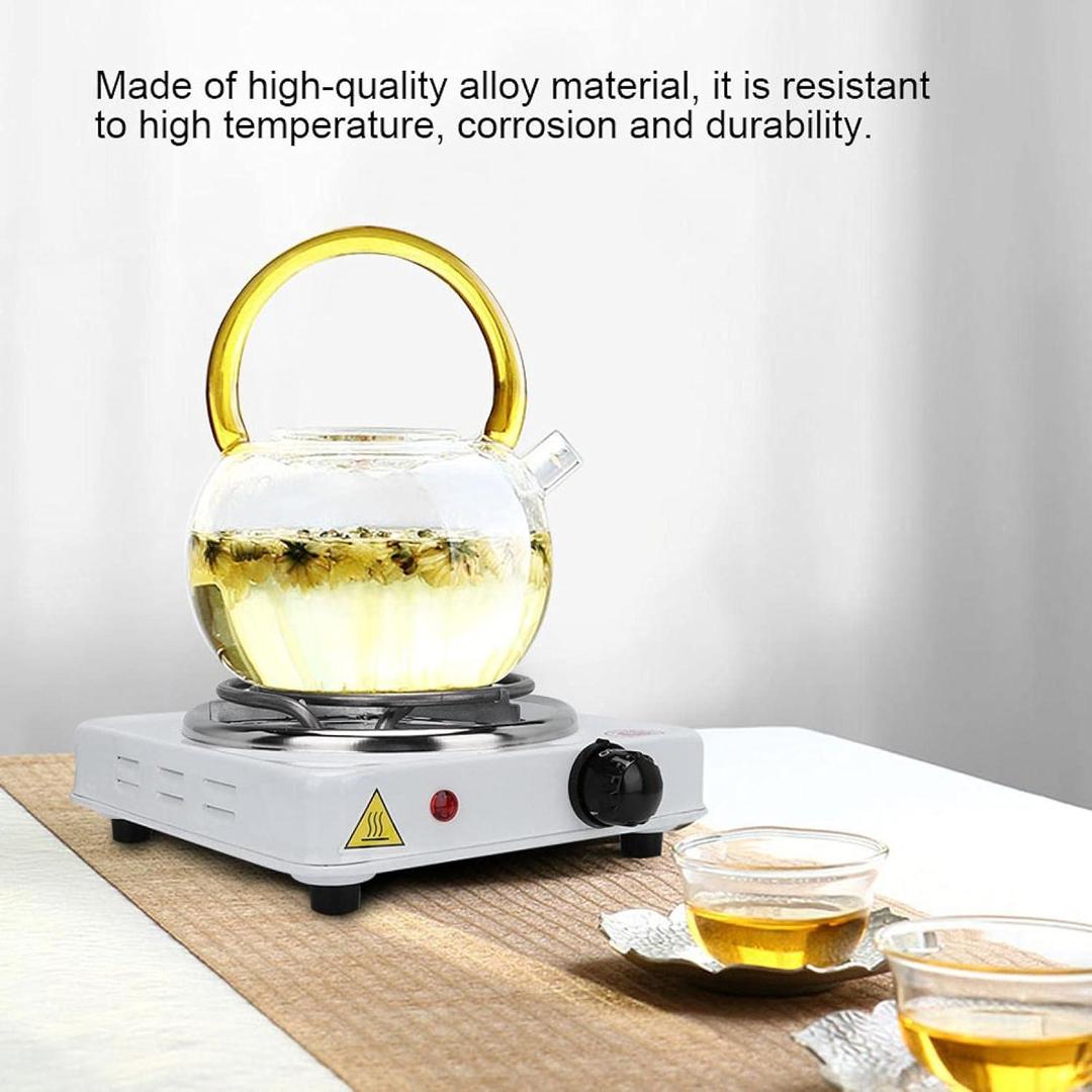 Portable Electric Stove White Stainless Steel Pot