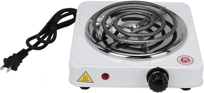 Portable Electric Stove White Stainless Steel Pot