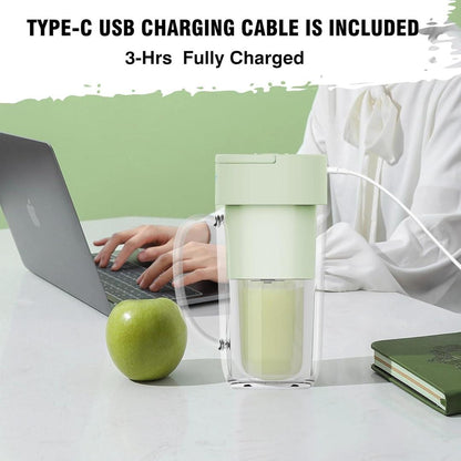 Electric Juice Cup Fast USB Charging Mint Green