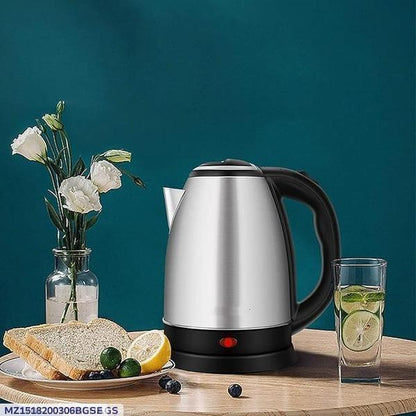 Stainless Steel Electric Kettle Silver Black Fast Boil