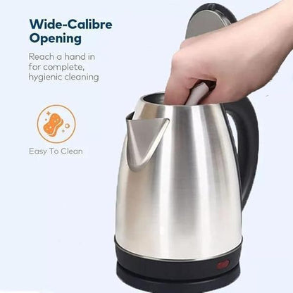 Stainless Steel Electric Kettle Silver Black Fast Boil