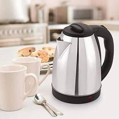 Stainless Steel Electric Kettle Silver Black Fast Boil