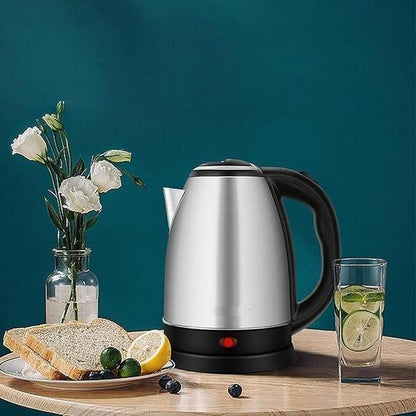 Stainless Steel Electric Kettle Silver Black Fast Boil