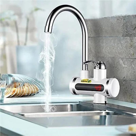 Electric Water Heater Instant Hot Water Silver Stainless Steel