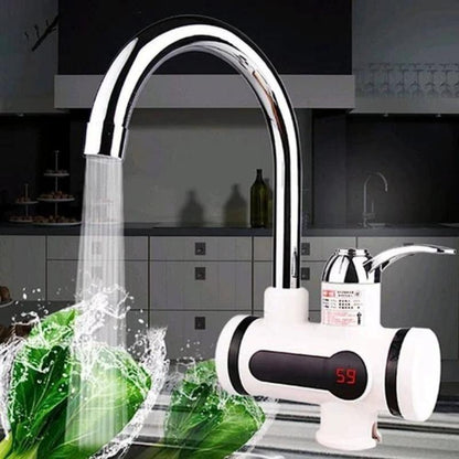 Electric Water Heater Instant Hot Water Silver Stainless Steel