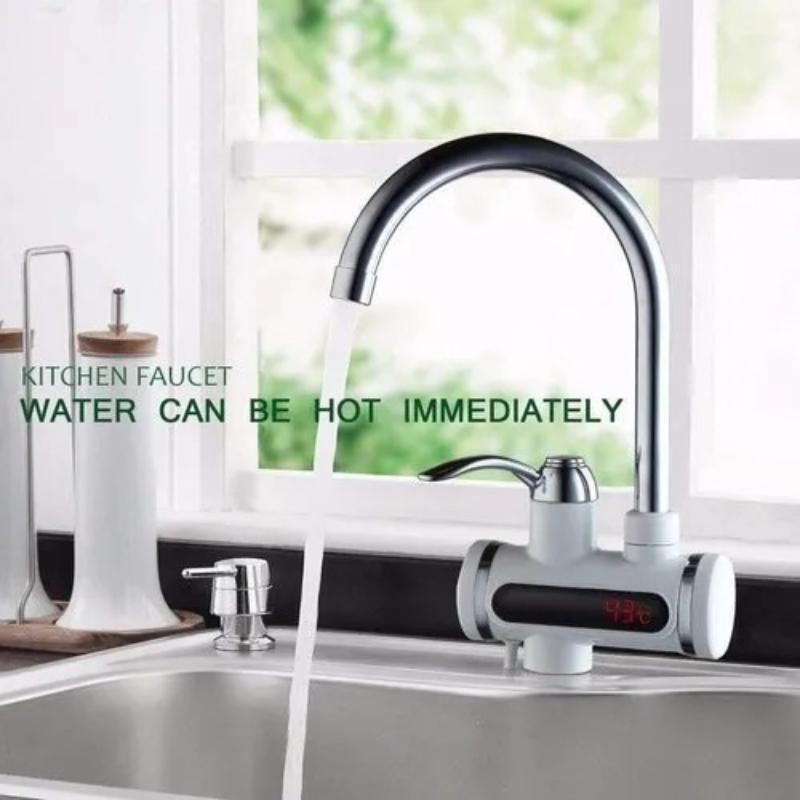 Electric Water Heater Instant Hot Water Silver Stainless Steel