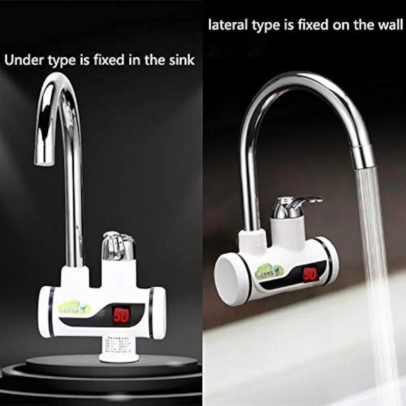 Electric Water Heater Instant Hot Water Silver Stainless Steel