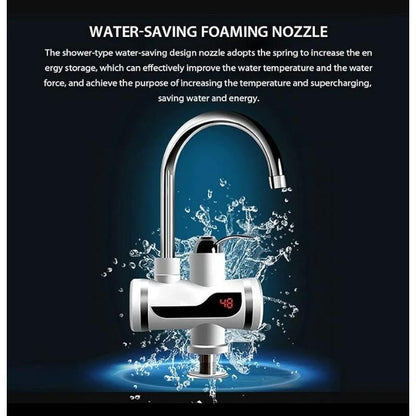 Electric Water Heater Instant Hot Water Silver Stainless Steel