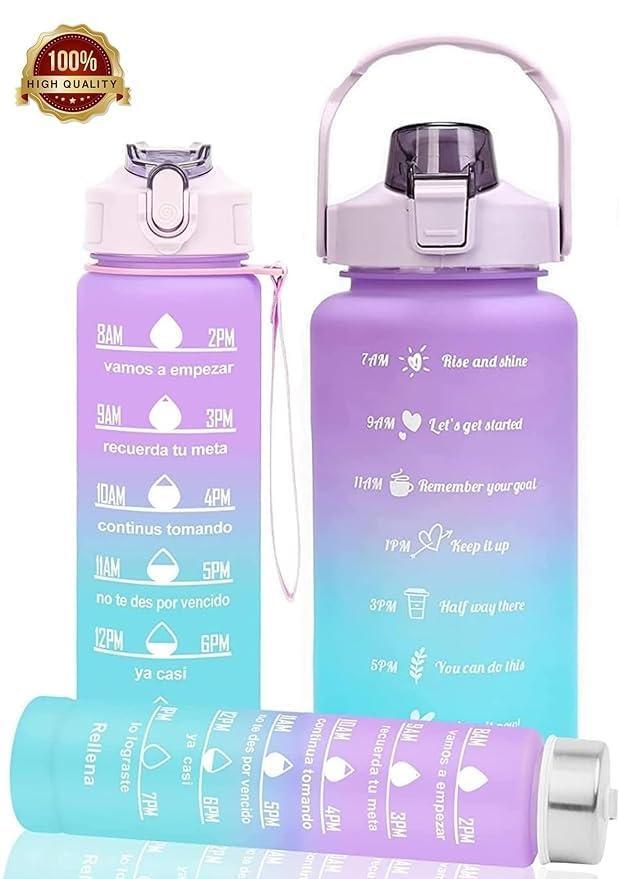Multicolor Insulated Water Bottles Set of 3