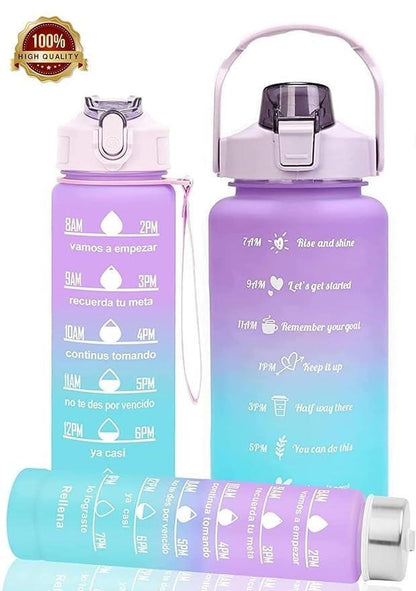 Multicolor Insulated Water Bottles Set of 3
