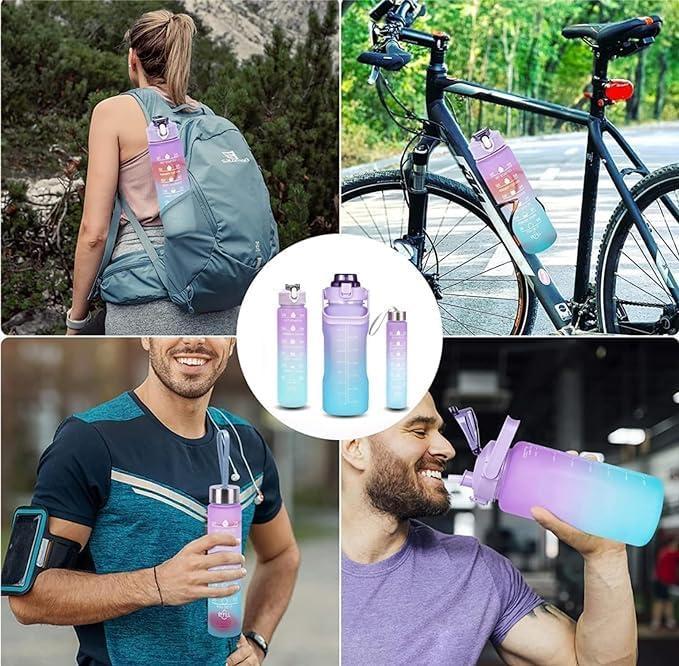 Multicolor Insulated Water Bottles Set of 3