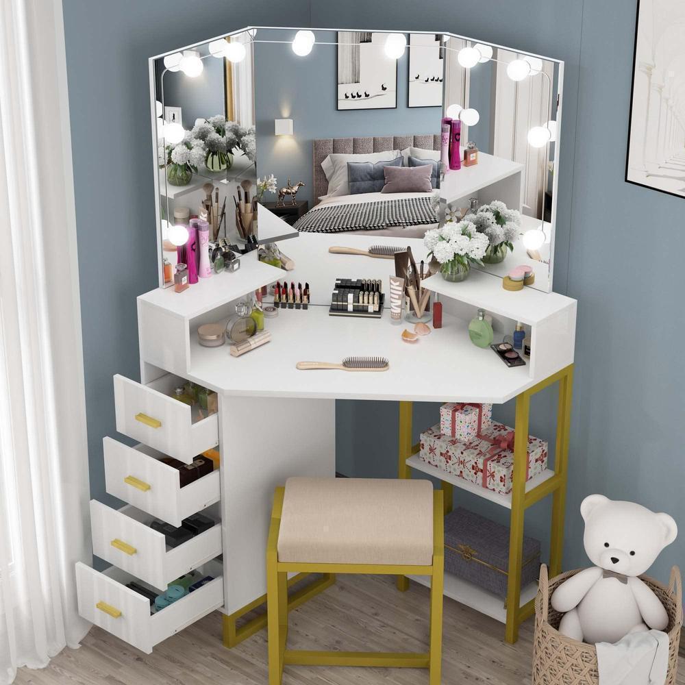 Rechargeable Vanity Mirror LED Lights Off-White