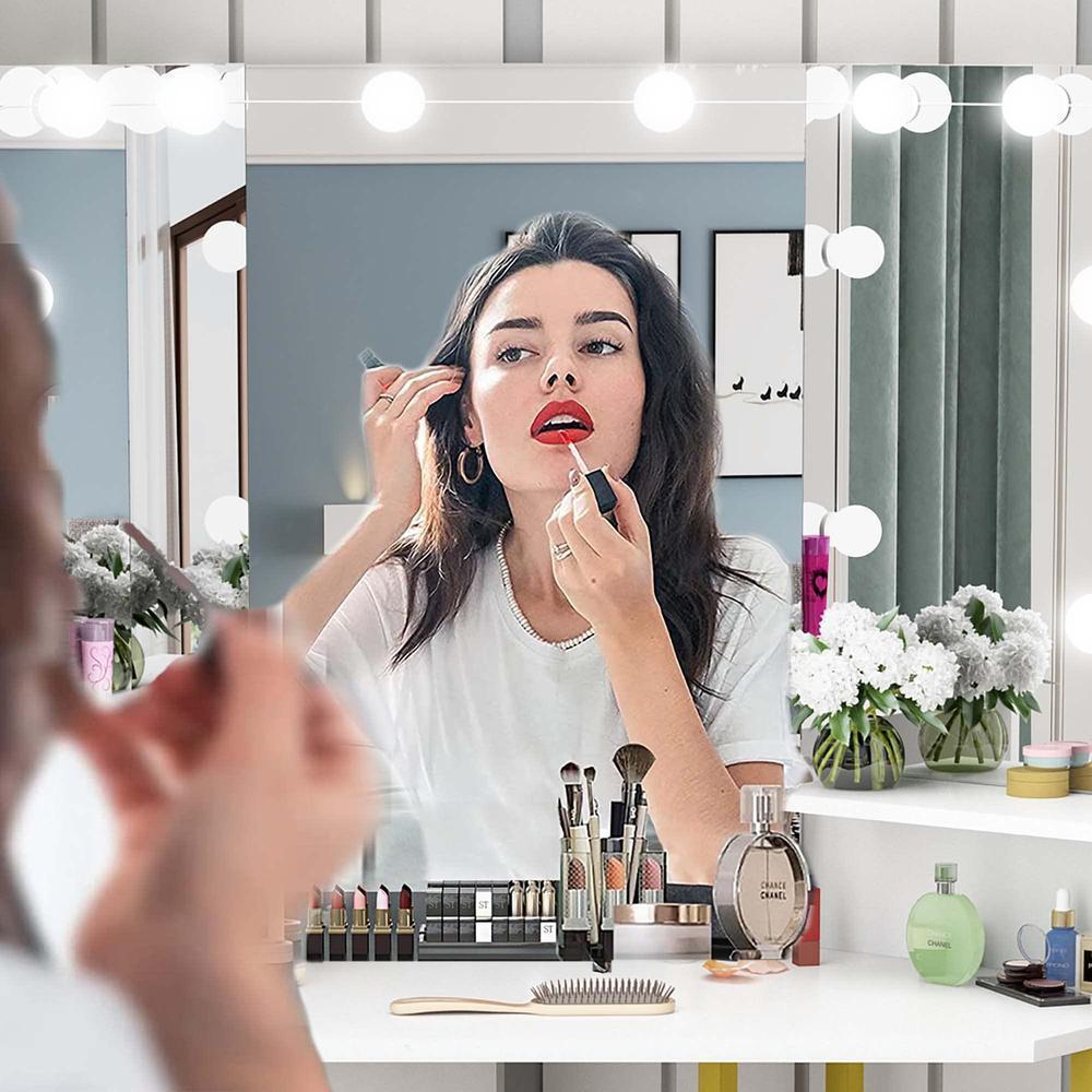 Rechargeable Vanity Mirror LED Lights Off-White