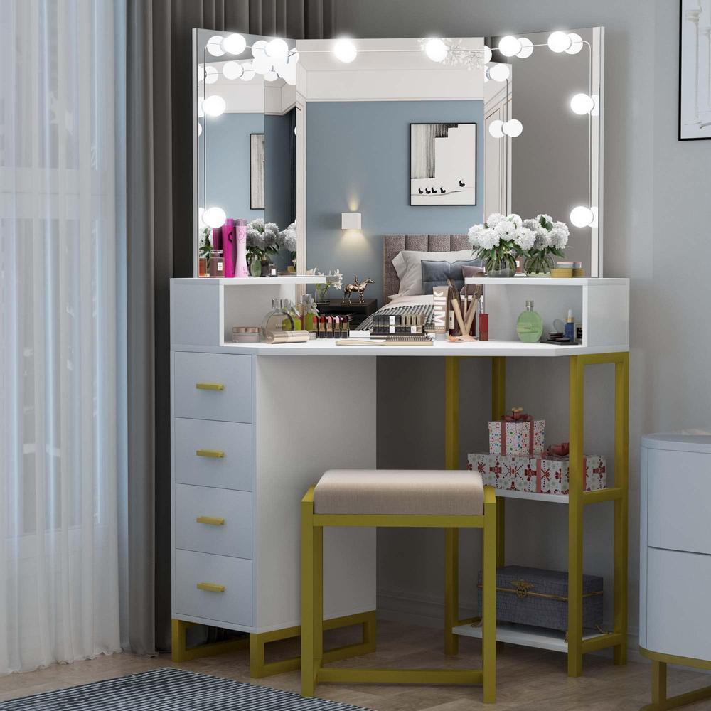 Rechargeable Vanity Mirror LED Lights Off-White