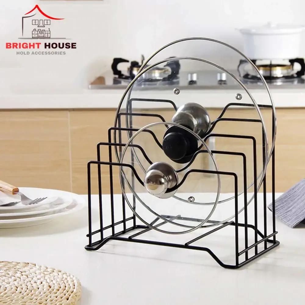 Black Metal Kitchen Cutlery Organizer with Salt & Pepper Sockets