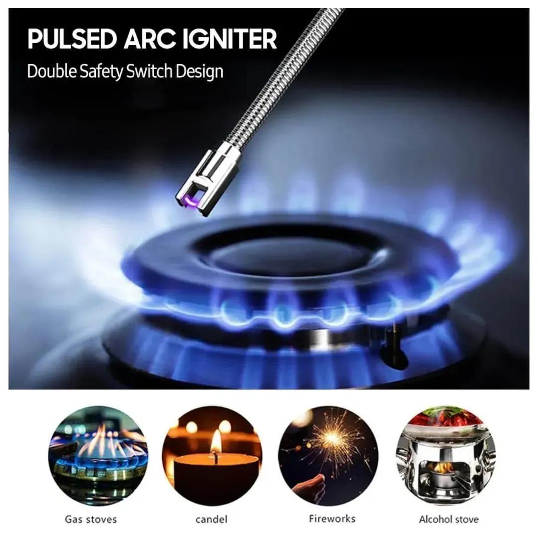 Portable Rechargeable Electric Lighter Stainless Steel 2"