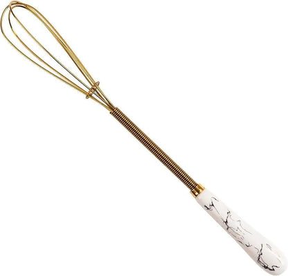 Multicolor Plastic Egg Beater with Gold Handle