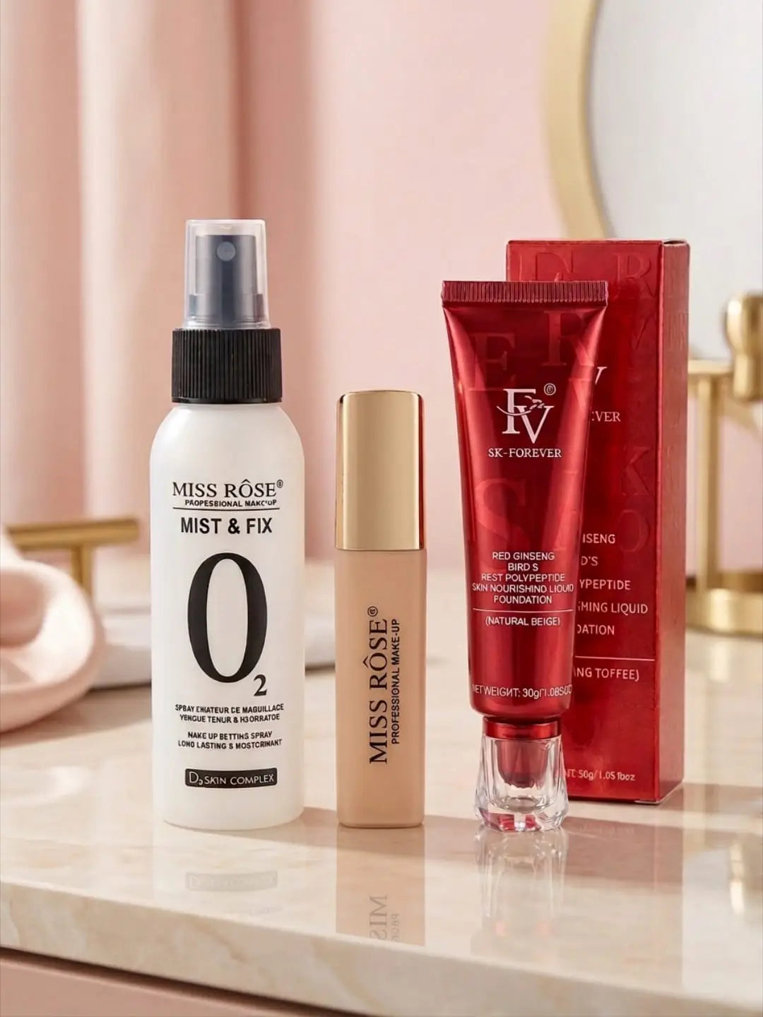 3 in 1 Makeup Deal - Foundation Concealer Fixer