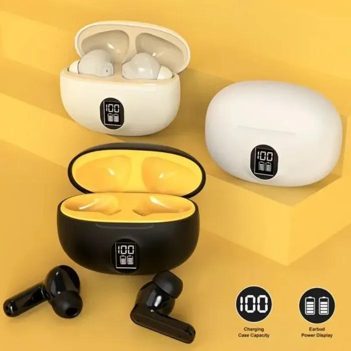 Wireless Earbuds Black Yellow Bluetooth 5.3