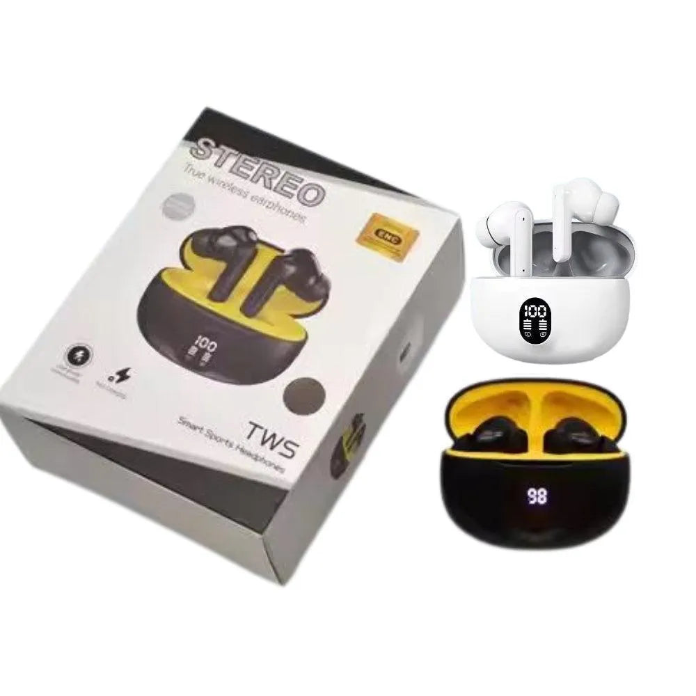 Wireless Earbuds Black Yellow Bluetooth 5.3