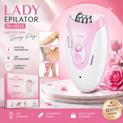 DALING DL-6032 Lady Epilator – USB Rechargeable Electric Hair Removal Device
