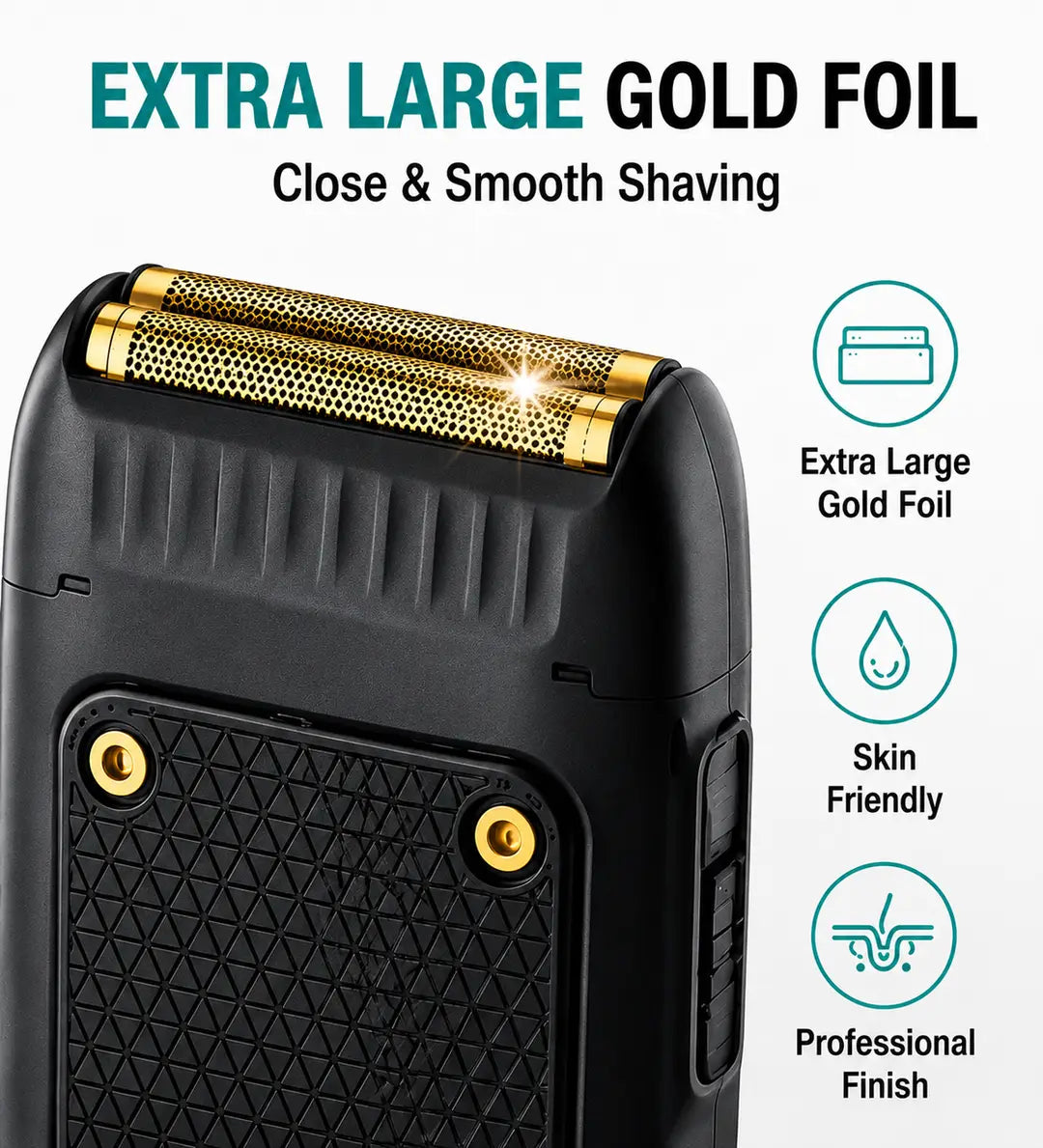 VGR V-353 Professional Men's Foil Shaver | USB Rechargeable Electric Beard Shaver | Gold Foil Trimmer