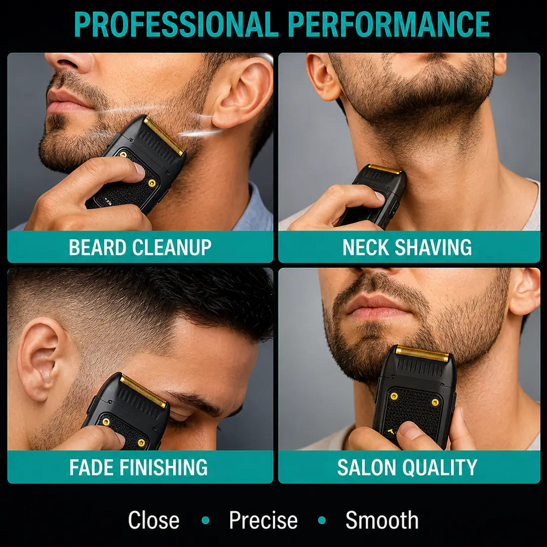 VGR V-353 Professional Men's Foil Shaver | USB Rechargeable Electric Beard Shaver | Gold Foil Trimmer