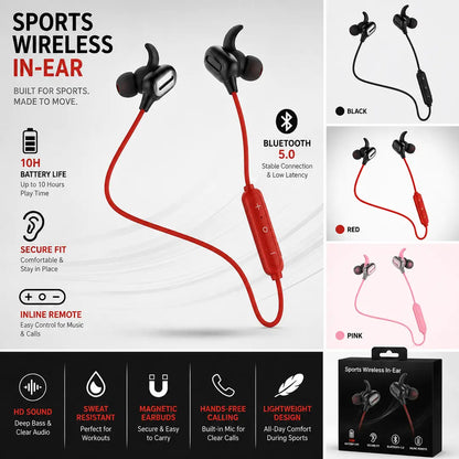 Wireless Neckband Bluetooth 5.0 Headphone Wireless Headset With Heavy Bass Stereo Earphones High Quality Magnetic Attraction Intelligent Noise Reduction Cancelling Sports Headset