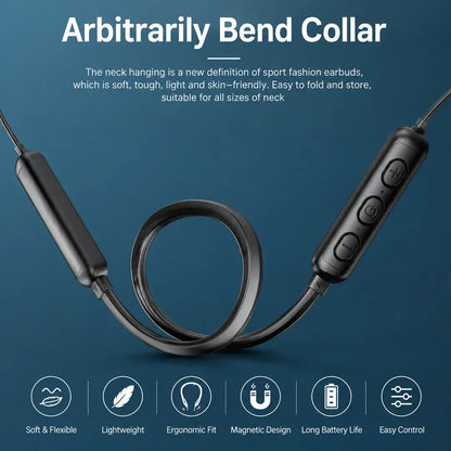 Wireless 9D Bluetooth Headset NeckHanging Stereo Noise Reduction Universal 5.0 Sports Headset Microphone