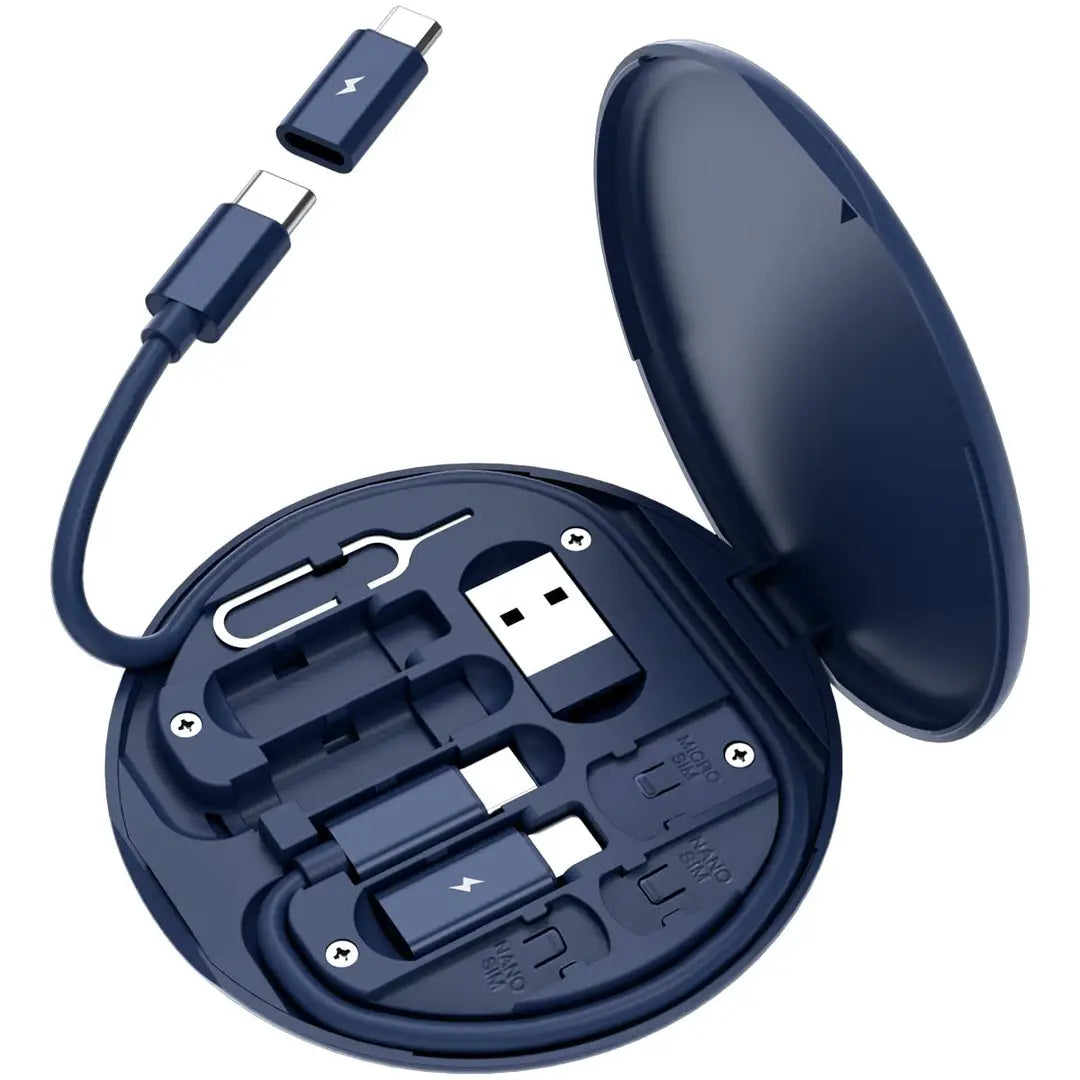 60W 5 in 1 Data Cable Set Fast Charging Multi-Interface Cable Set with Storage Case Type-C/USB/Lightning/Micro Universal Compatibility