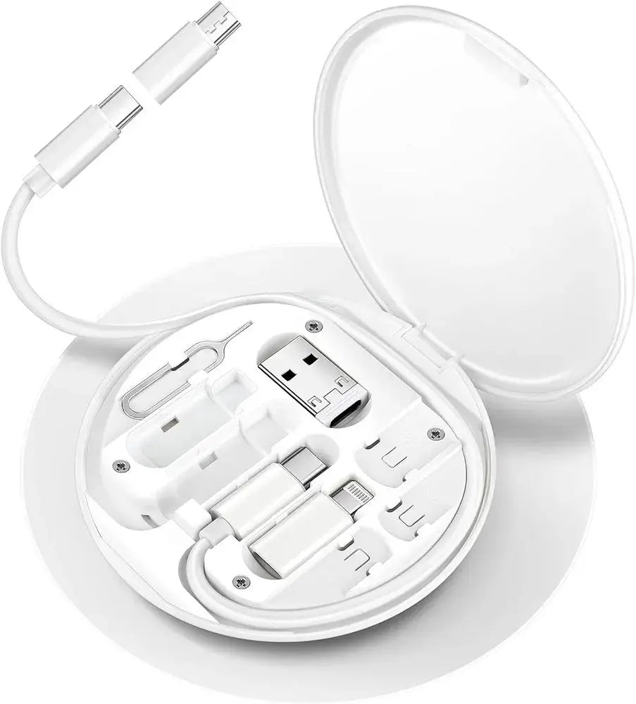 60W 5 in 1 Data Cable Set Fast Charging Multi-Interface Cable Set with Storage Case Type-C/USB/Lightning/Micro Universal Compatibility