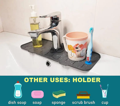 Silicone Sink Drainage Pad-Non Skid Faucet Mat for Kitchen and Bathroom