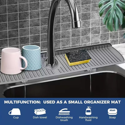Silicone Sink Drainage Pad-Non Skid Faucet Mat for Kitchen and Bathroom