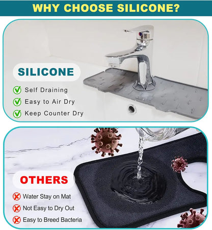 Silicone Sink Drainage Pad-Non Skid Faucet Mat for Kitchen and Bathroom