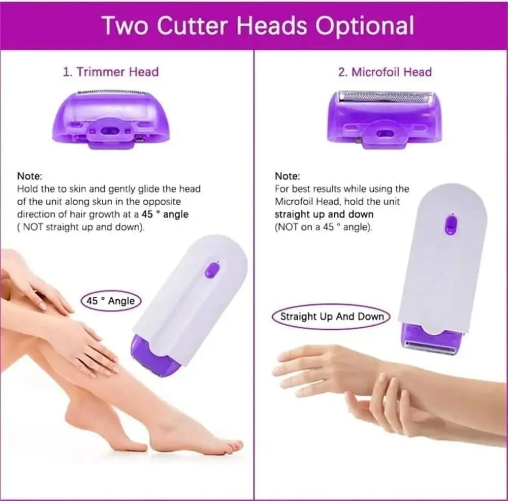 Rechargeable Electric Lady Shaver for Women – Painless Hair Removal Trimmer for Face, Underarms & Body – USB Hair Remover