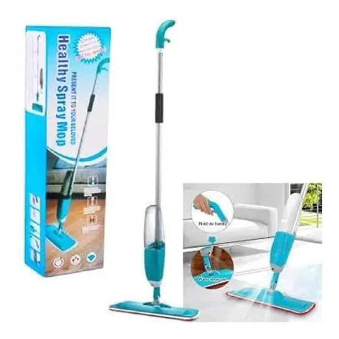 Healthy Spray Mop with Refillable Water Bottle | Flat Floor Cleaning Mop | Microfiber Spray Mop for Tiles, Marble, Wood & Laminate Floors