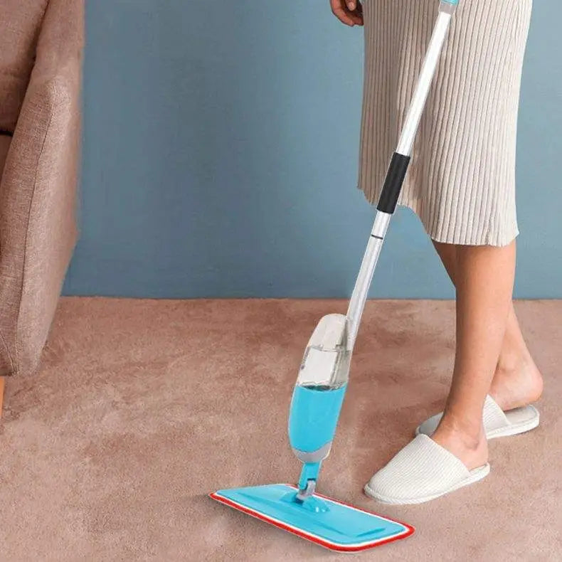 Healthy Spray Mop with Refillable Water Bottle | Flat Floor Cleaning Mop | Microfiber Spray Mop for Tiles, Marble, Wood & Laminate Floors