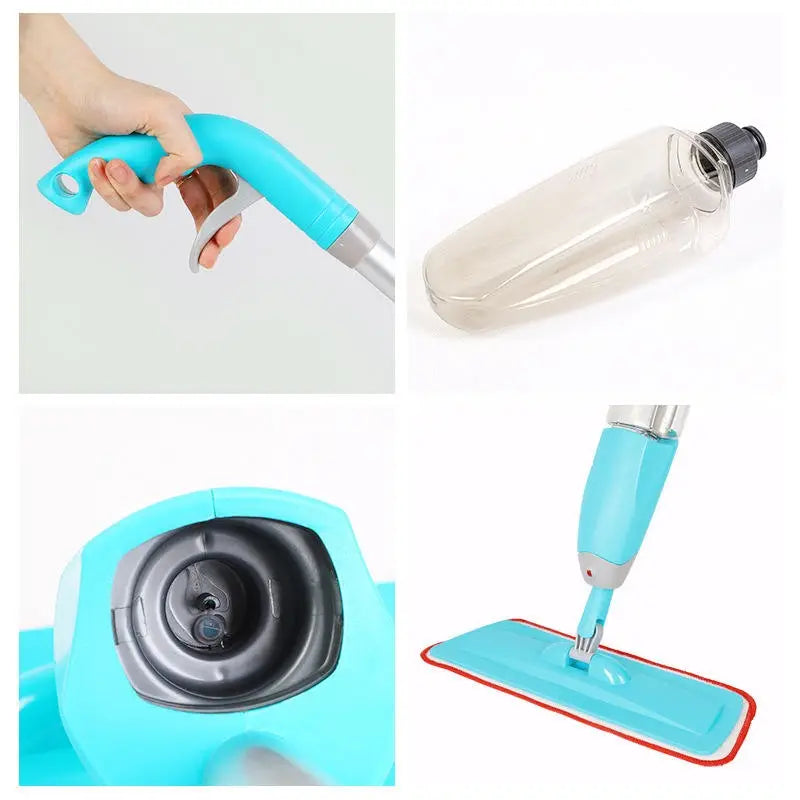 Healthy Spray Mop with Refillable Water Bottle | Flat Floor Cleaning Mop | Microfiber Spray Mop for Tiles, Marble, Wood & Laminate Floors