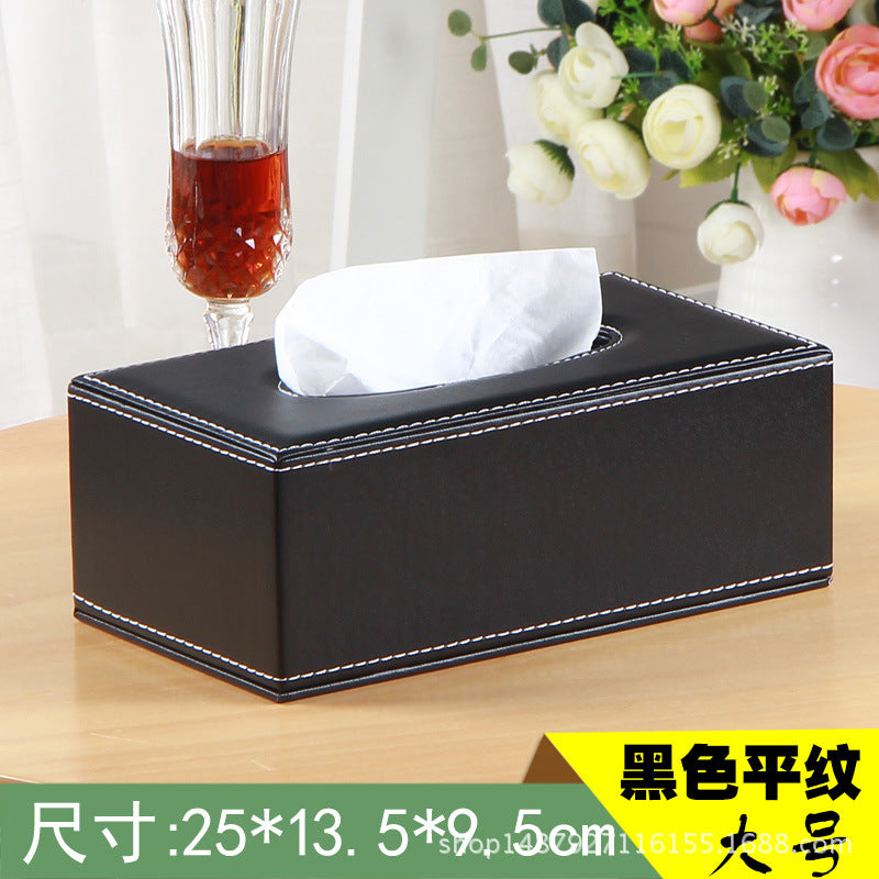 Black Leather Tissue Box 18.7x11.8x9.3cm Pakistan