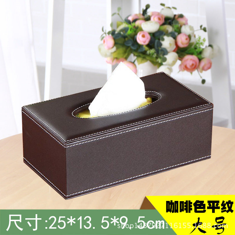 Black Leather Tissue Box 18.7x11.8x9.3cm Pakistan